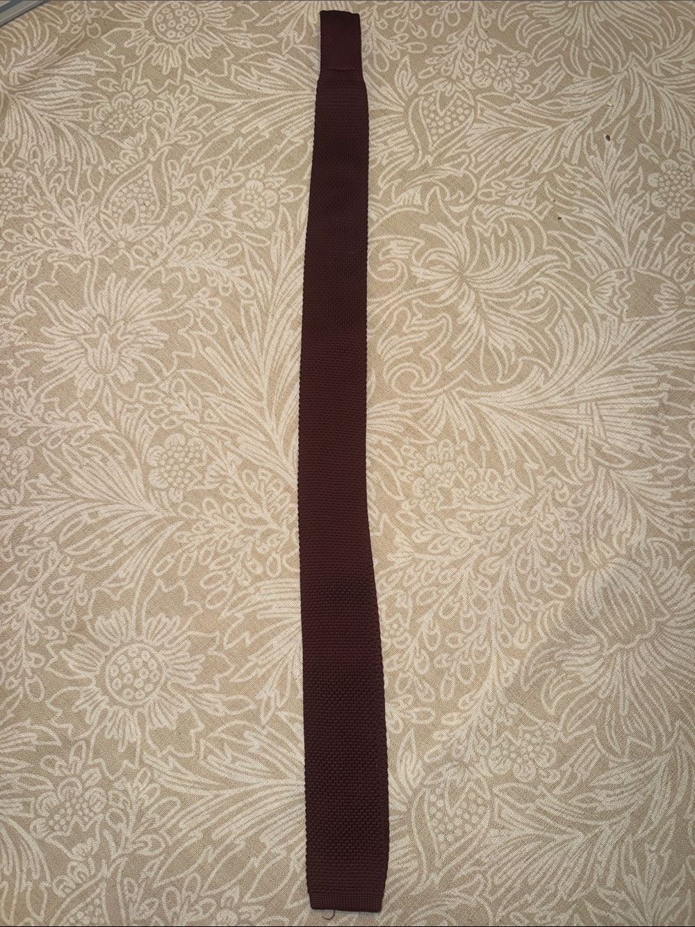 Men's Knit Tie - deep burgundy